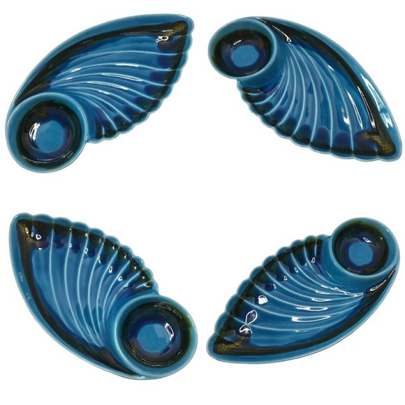 Nasco Santa Anita Ware Sierra Chip n' Dip Bowl Blue Vintage California USA R-134 - Picture 1 of 11